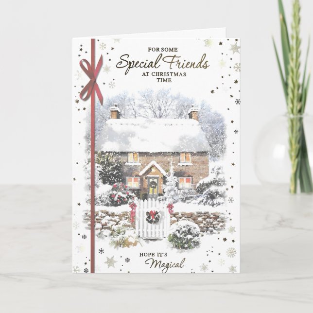 Tarjeta Feliz Navidad a un amigo muy especial Navidades (Anverso)