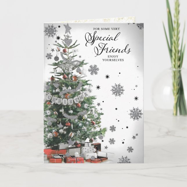 Tarjeta Feliz Navidad a un amigo muy especial Navidades (Anverso)