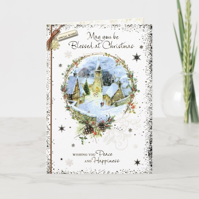 Tarjeta Feliz Navidad a un amigo muy especial Navidades (Anverso)