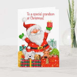 Tarjeta Feliz Navidad a un nieto especial
