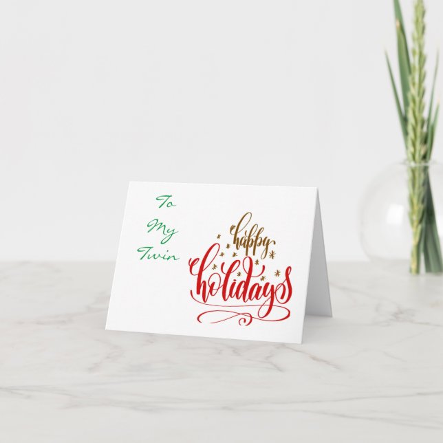 TARJETA FELIZ NAVIDAD A UNA "GEMELA" ESPECIAL (Anverso)