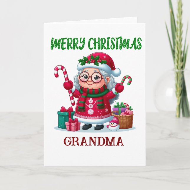 Tarjeta Feliz Navidad Abuela (Anverso)