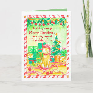 Tarjeta Feliz Navidad Abuela Gats Kitts