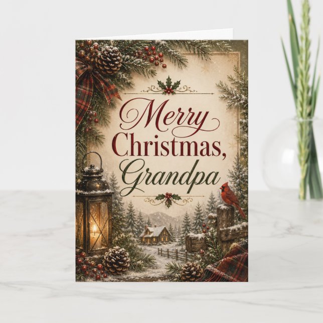 Tarjeta Feliz Navidad Abuelo (Anverso)