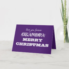 Tarjeta Feliz Navidad Abuelo Moda de nombre de guión clási