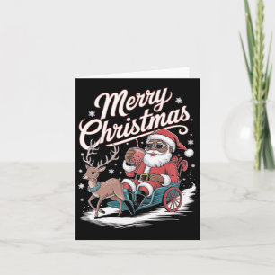 Tarjeta Feliz Navidad Africano Estadounidense Kwanzaa Sant