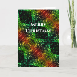 Tarjeta Feliz Navidad al estilo Jewel Green RedLights