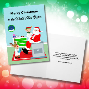 Tarjeta Feliz Navidad al mejor Médico del mundo