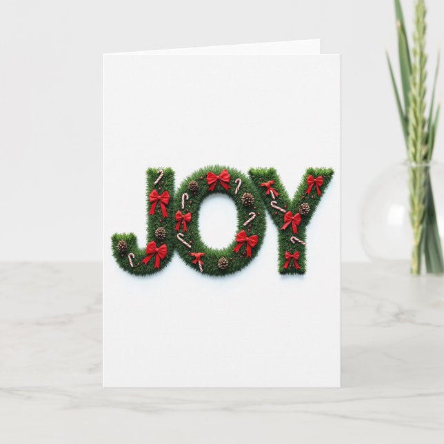 Tarjeta Feliz Navidad Alegría (Anverso)