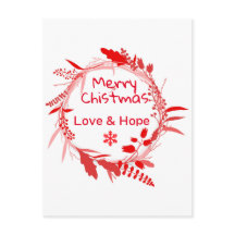 Tarjeta Feliz Navidad Amor y Esperanza