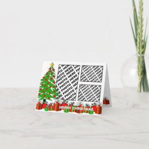 Tarjeta Feliz Navidad Añadir 3 fotos Regalos de ár