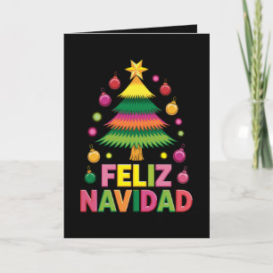 Tarjeta Feliz Navidad Árbol de Navidad Español Holiday Nav