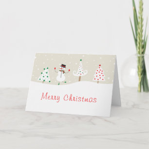 Tarjeta Feliz Navidad Bailando Snowman