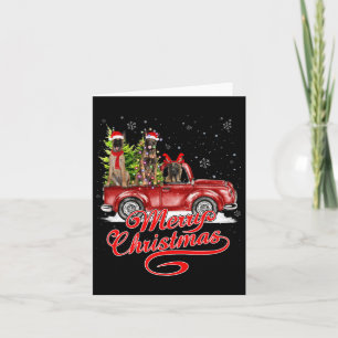 Tarjeta Feliz Navidad Belga Malinois Santa Reindeer Re