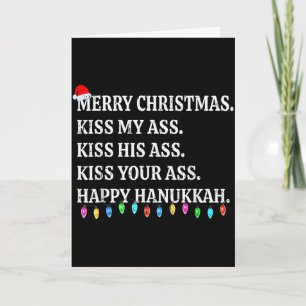 Tarjeta Feliz Navidad Bésame Su Feliz Janucá