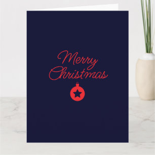 Tarjeta Feliz Navidad Black Rock Azul Clásico Único