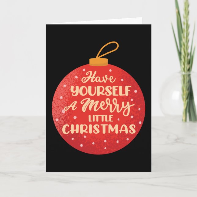 Tarjeta Feliz Navidad, Bola de Navidad (Anverso)