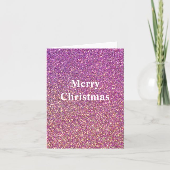 Tarjeta Feliz Navidad Brillo (Anverso)