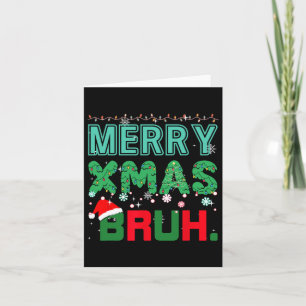 Tarjeta Feliz Navidad Bruh, divertidos memes de Navidades