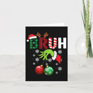 Tarjeta Feliz Navidad Bruh Niños adolescentes Humor divert