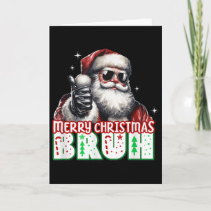 Tarjeta Feliz Navidad Bruh Pulgar Arriba Tranquilo Santa C