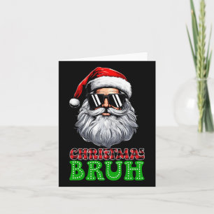 Tarjeta Feliz Navidad Bruh Santa Claus Bruh Plaid Xmas P