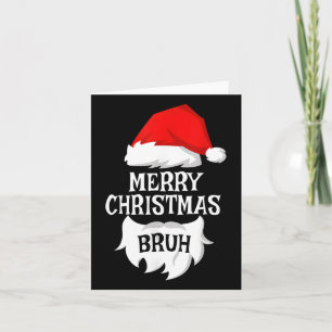 Tarjeta Feliz Navidad Bruh Santa Xmas Familia Matanza Co