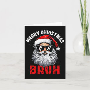 Tarjeta Feliz Navidad Bruh Santa Xmas Familia Matanza Co