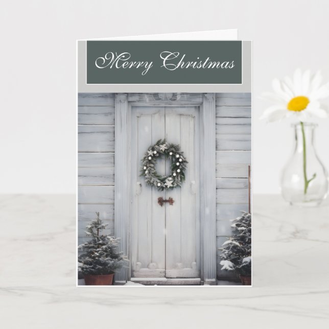 Tarjeta Feliz Navidad Campestre (Planta pequeña)