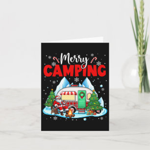 Tarjeta Feliz Navidad Camping Santa Partida Deportiva