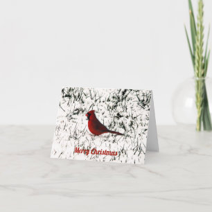 Tarjeta Feliz Navidad Cardenal