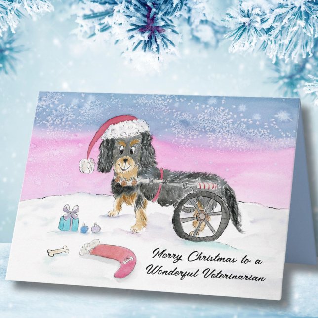 Tarjeta Feliz Navidad Cavalier King Charles Spaniel veteri (Subido por el creador)