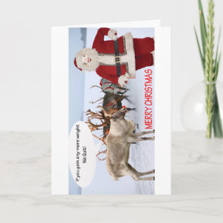 Tarjeta ¡Feliz Navidad! Cerdo como Santa