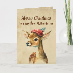 Tarjeta Feliz Navidad Ciervo Muy Suegra