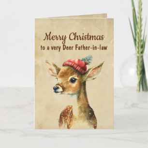 Tarjeta Feliz Navidad Ciervo Muy Suegro