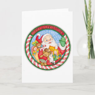 Tarjeta Feliz Navidad Círculo de Santa
