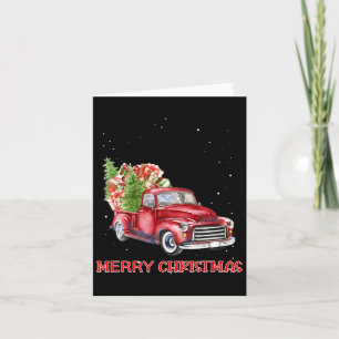 Tarjeta Feliz Navidad Clic Red Truck Tree Family Navidad