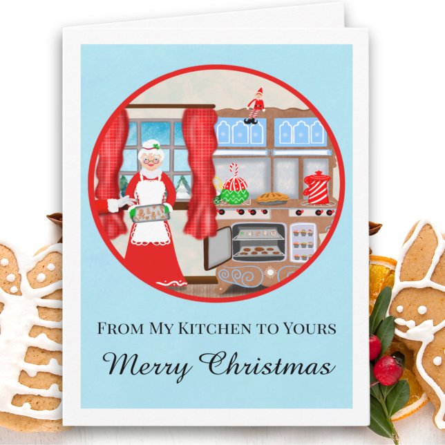 Tarjeta Feliz Navidad Cocina de la Sra. Claus (Subido por el creador)