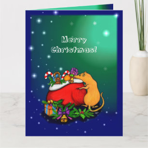 Tarjeta Feliz Navidad con el Príncipe Rata