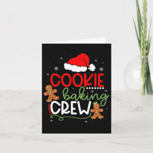 Tarjeta Feliz Navidad Cookie Baking Crew Ginger Santa Pa
