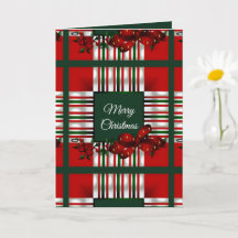 Feliz Navidad Cuadros Rojos Verdes