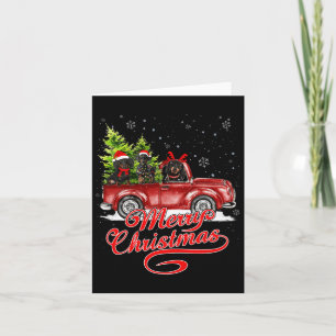 Tarjeta Feliz Navidad Dachshund Dog Lover Santa Reindeer