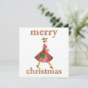 Tarjeta Feliz Navidad de 1950