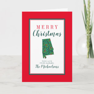 Tarjeta Feliz Navidad desde Alabama