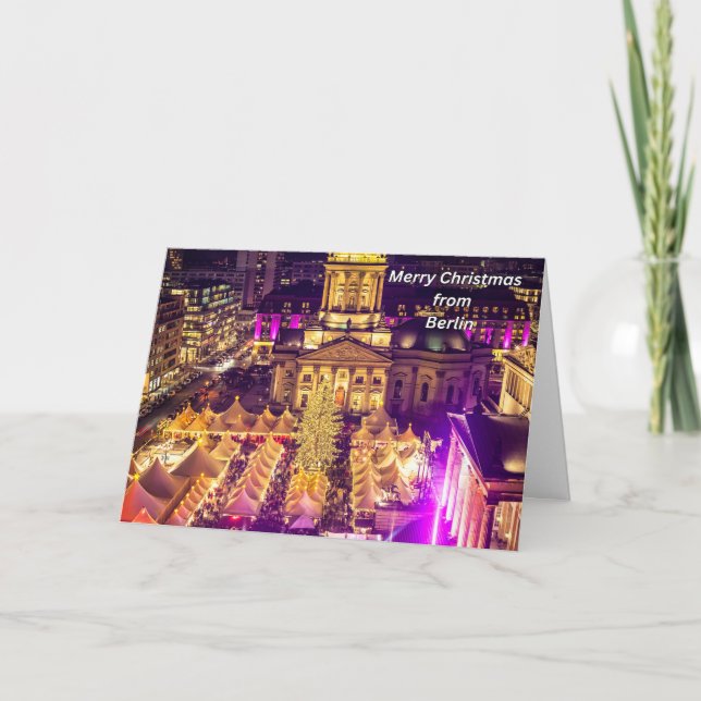 Tarjeta Feliz Navidad desde Berlín, Alemania (Anverso)
