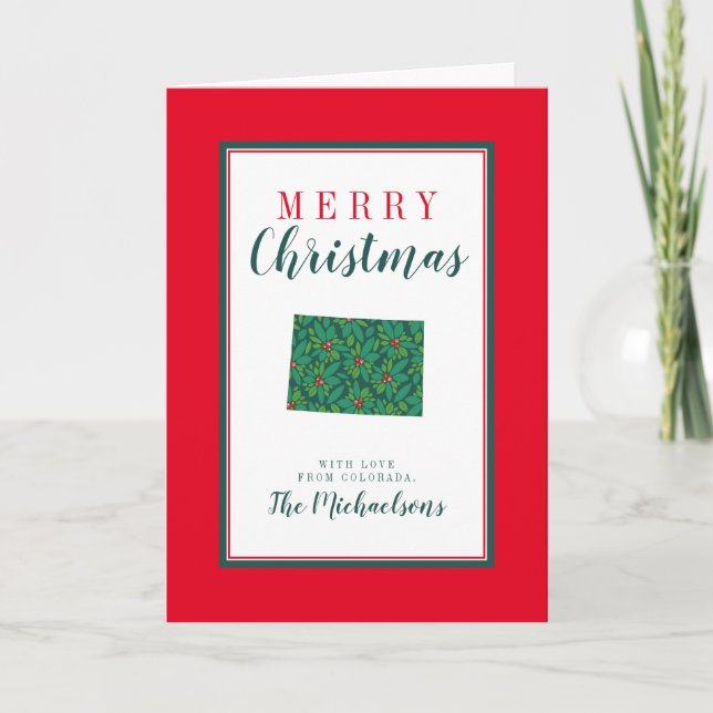Tarjeta Feliz Navidad desde Colorado (Anverso)