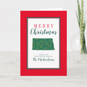 Tarjeta Feliz Navidad desde Dakota del Norte