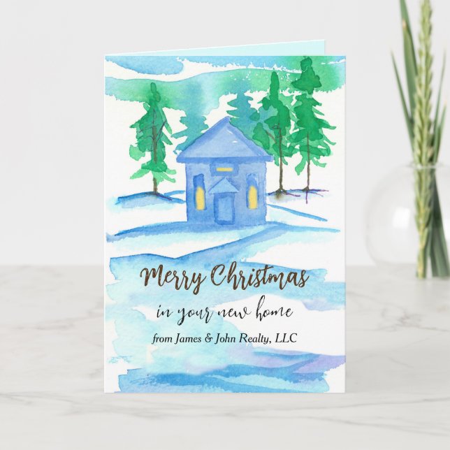 Tarjeta Feliz Navidad desde el nombre comercial de Realtor (Anverso)