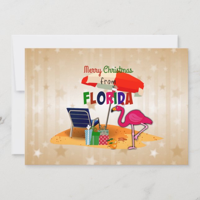 Tarjeta Feliz Navidad desde Florida (Anverso)