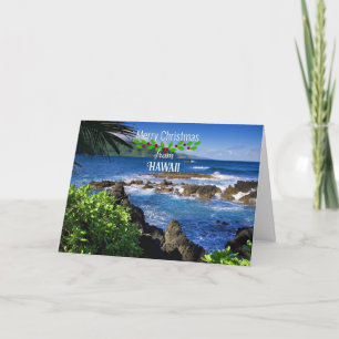 Tarjeta Feliz Navidad desde Hawaii